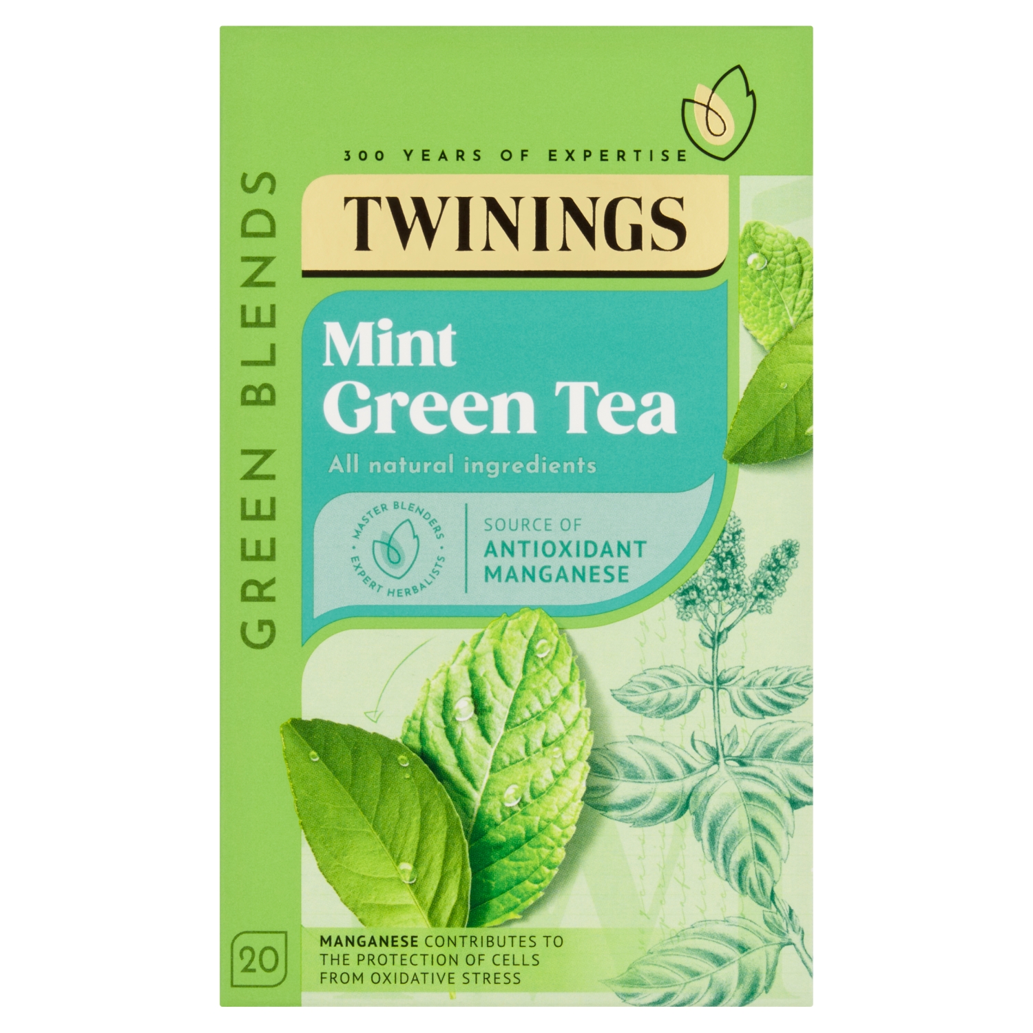 TWININGS SIMPLY MINT GREEN TEA 20S - Image 1