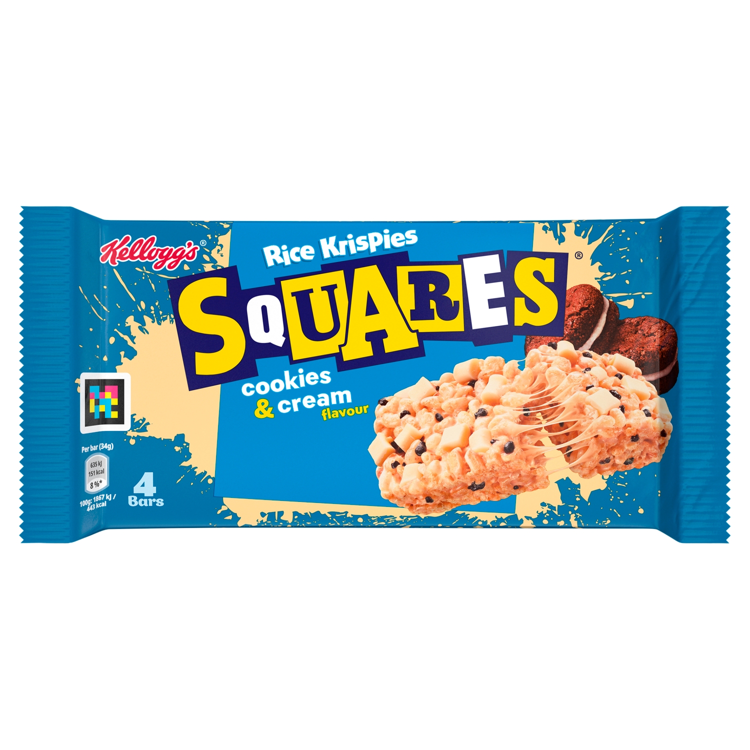 RICE KRISPIES SQUARES COOKIES & CREAM 4 BARS - Image 1