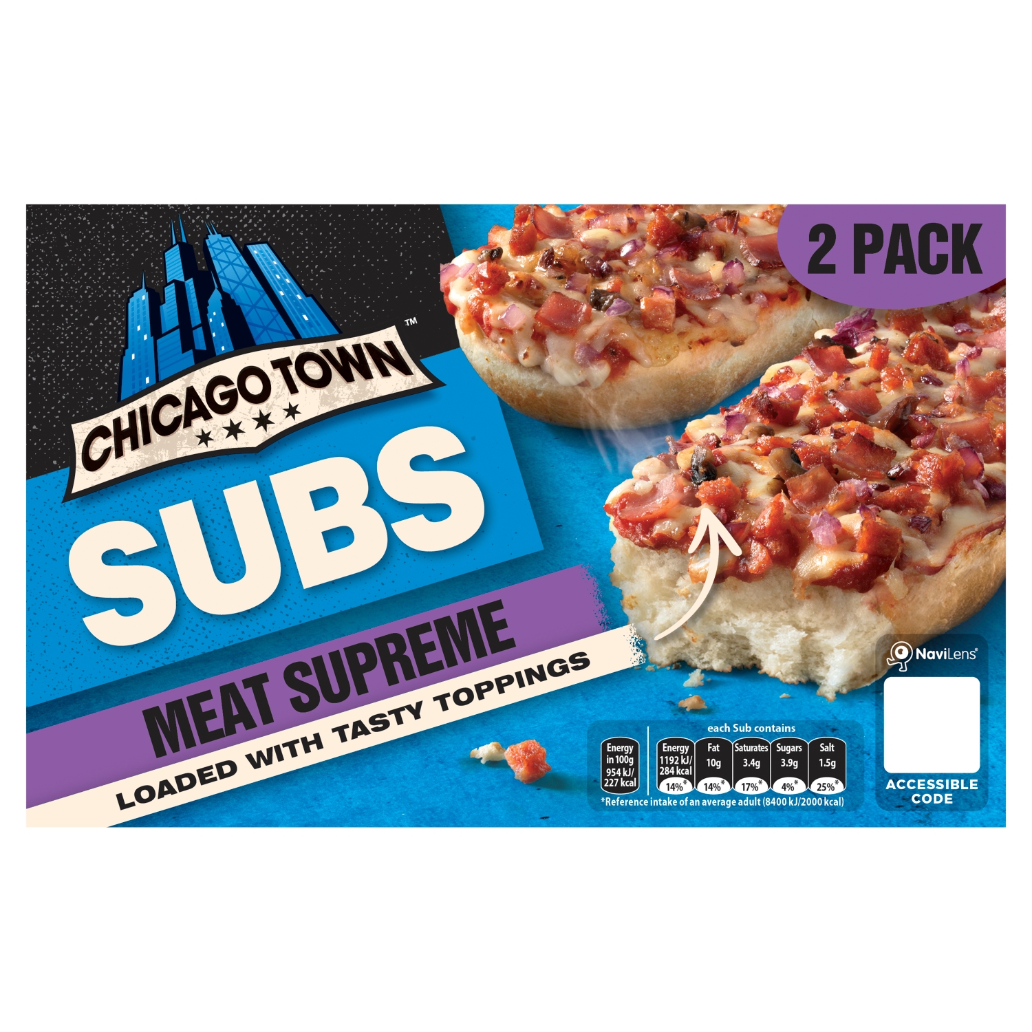 CHICAGO TOWN SUBS MEAT FEAST 250G - Image 1