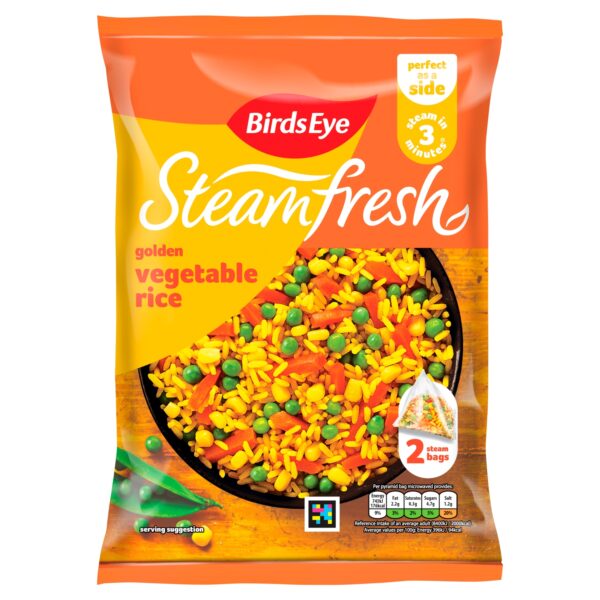 BIRDS EYE RICE FUSIONS GOLDER VEGETABLE RICE 380G