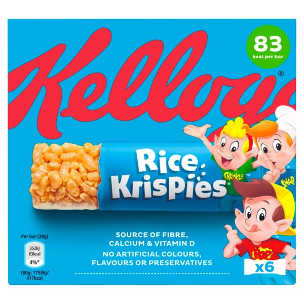 KELLOGGS RICE KRISPIES SNACK BAR 6X20G