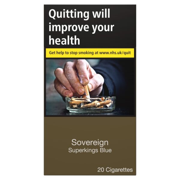 SOVEREIGN SUPERKINGS BLUE 20 CIGARETTES