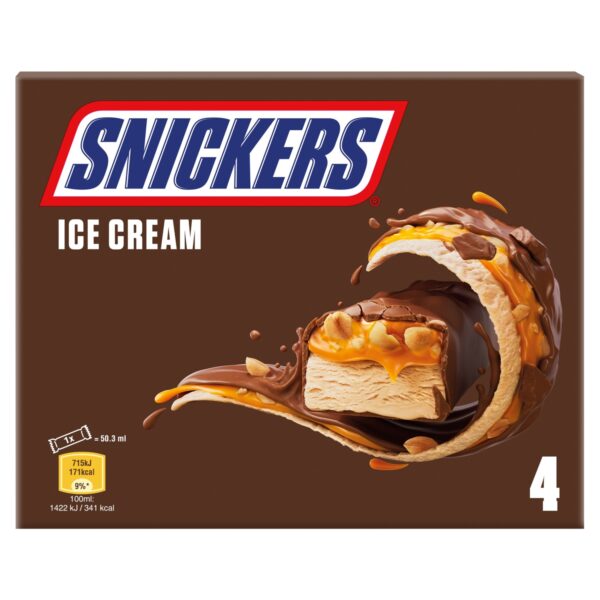 SNICKERS BAR ICE CREAM 4X45.6G