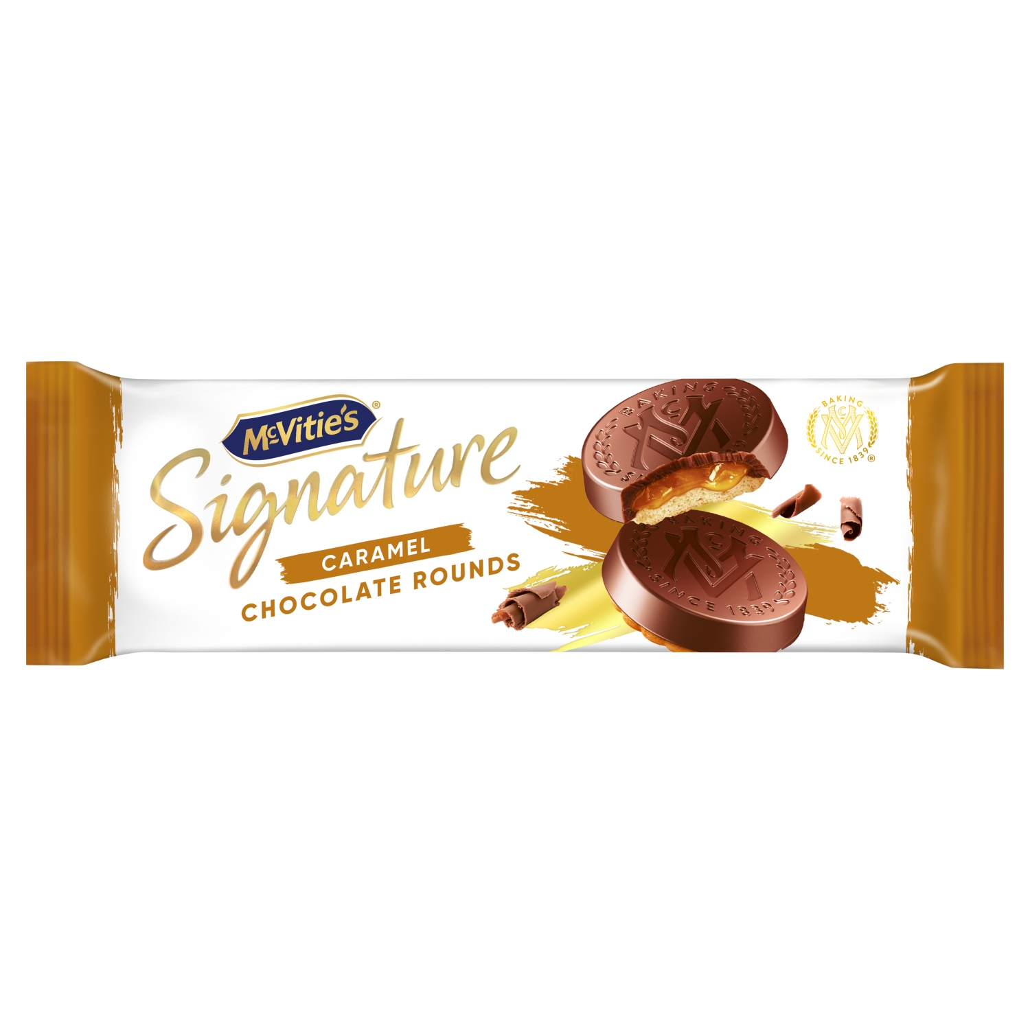 MCVITIES SIGNATURE CARAMEL CHOCOLATE ROUNDS 142G - Image 1