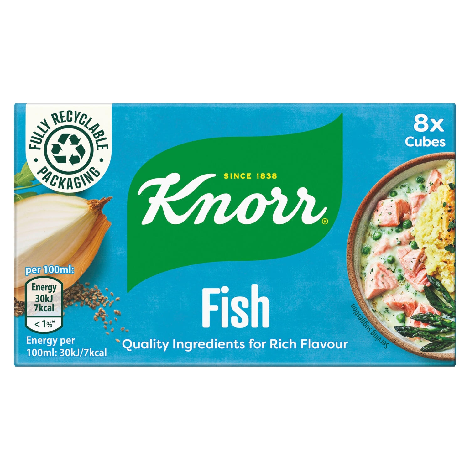 KNORR FISH STOCK CUBES 8 PACK - Image 1