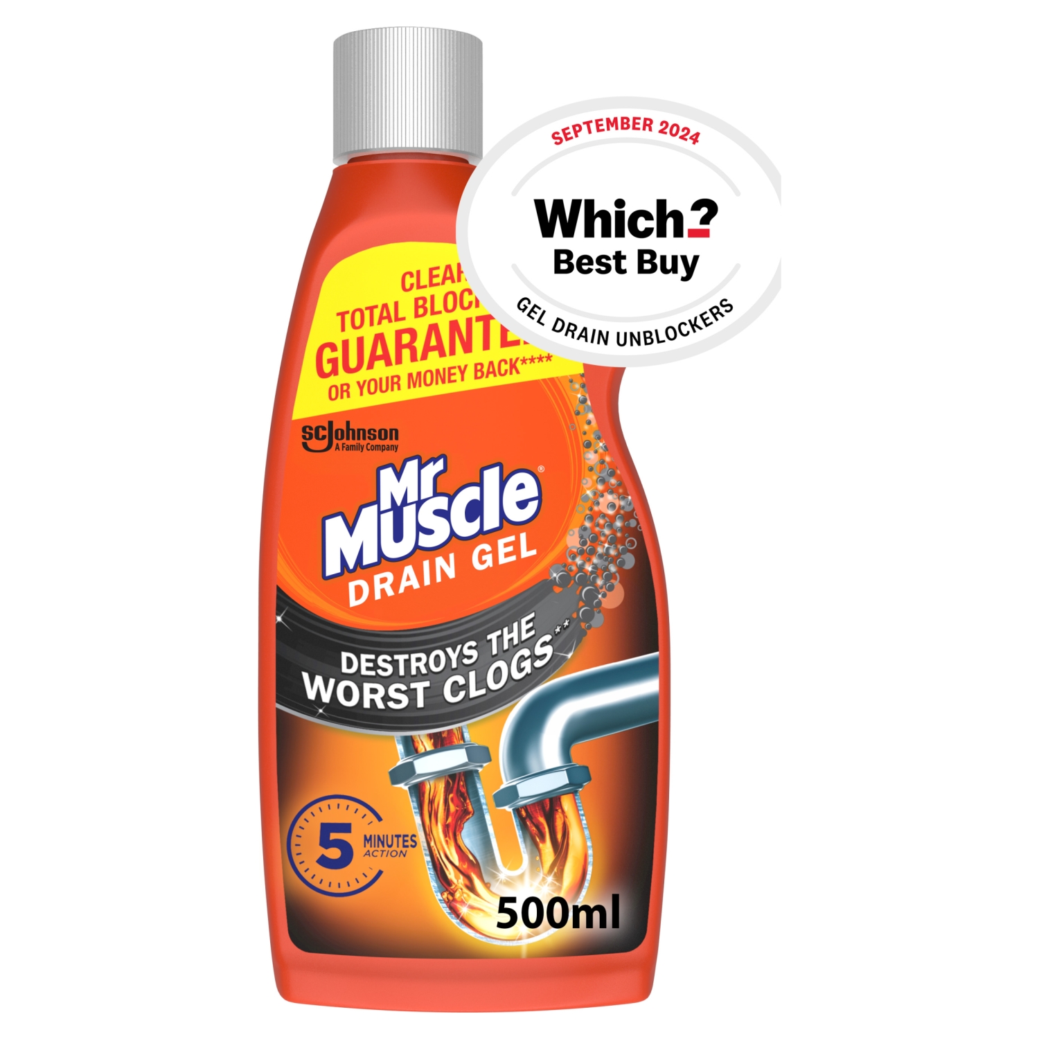 MR MUSCLE SINK & PLUGHOLE 500ML - Image 1
