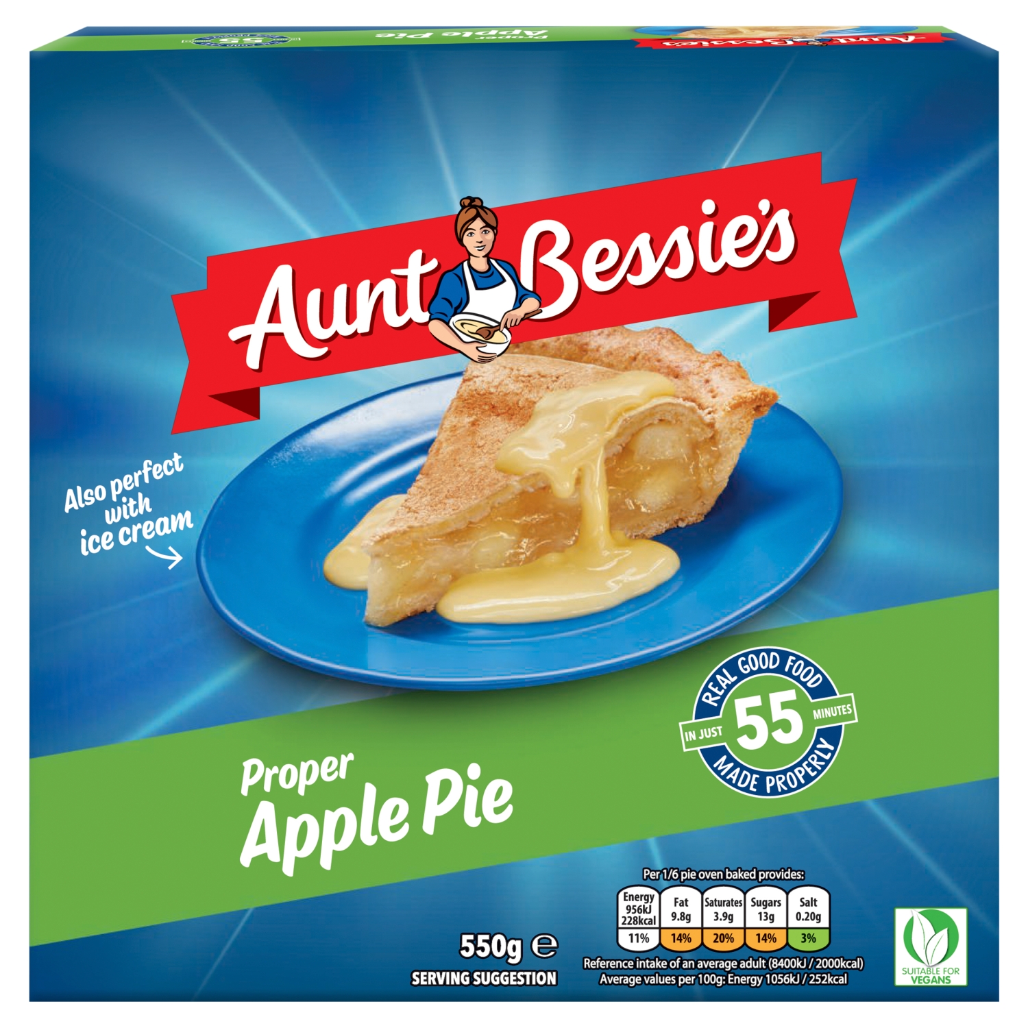 AUNT BESSIES APPLE PIE 550G - Image 1