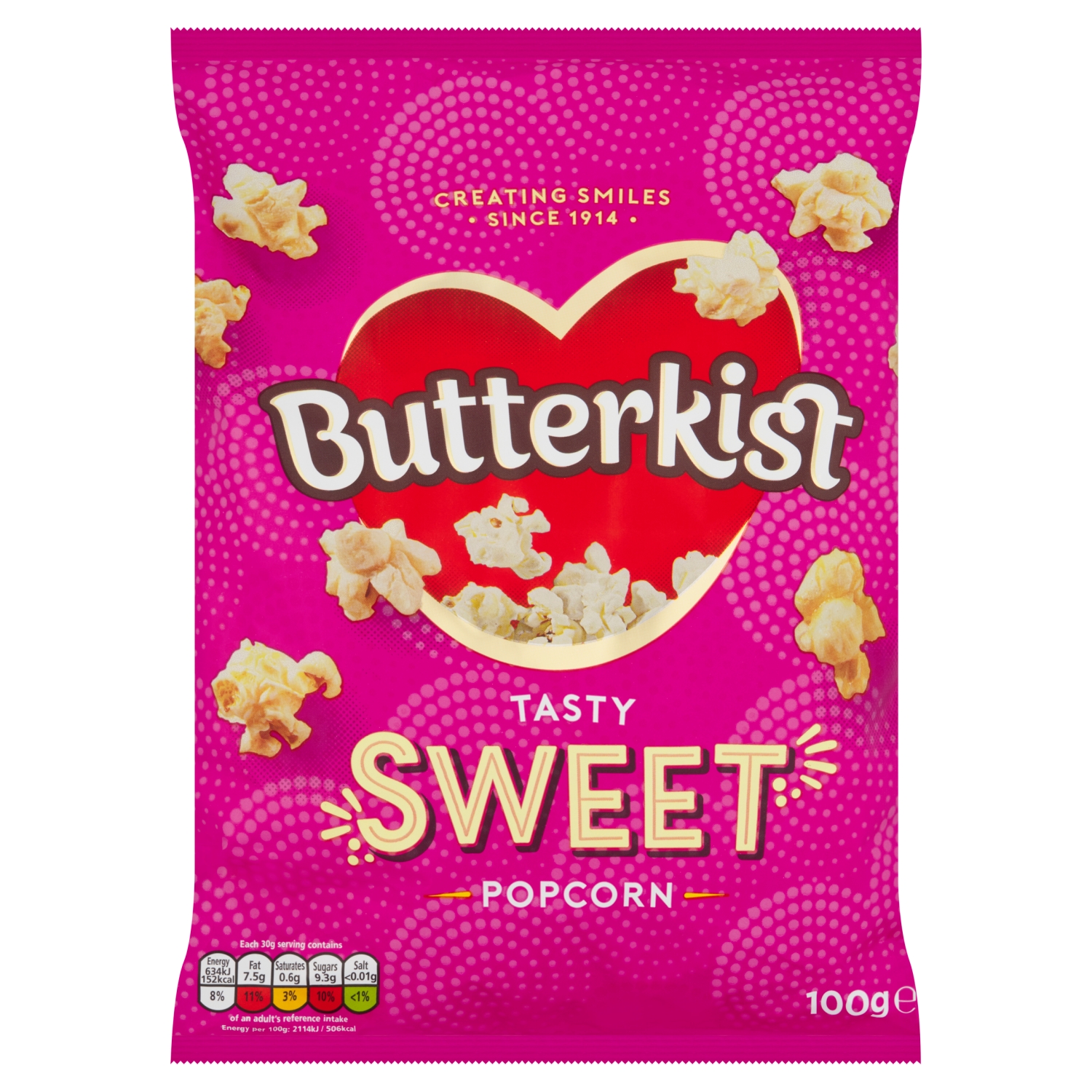 BUTTERKIST CINEMA SWEET POPCORN 100G - Image 1