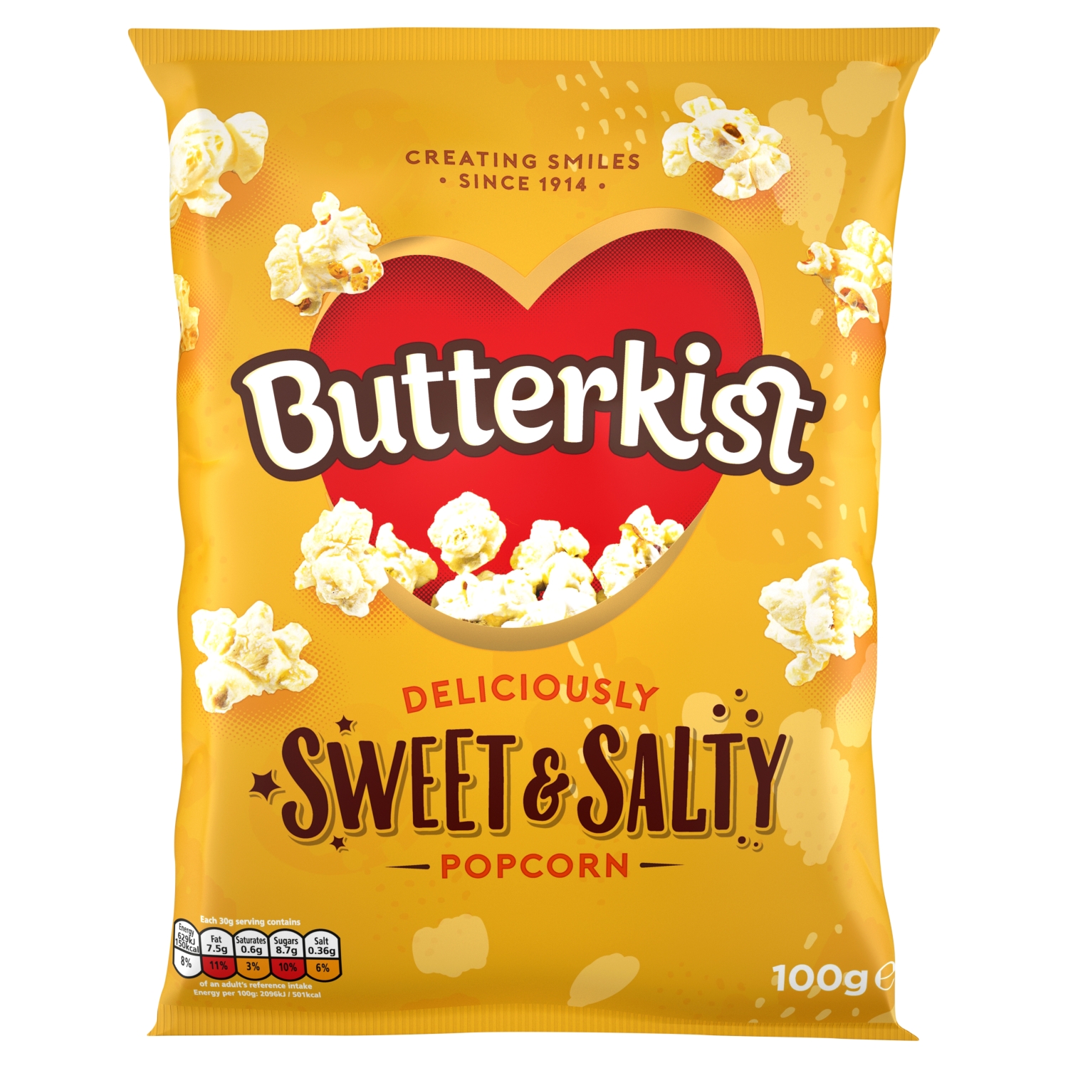 BUTTERKIST DELICIOUS SWEET & SALTED POPCORN 100G - Image 1