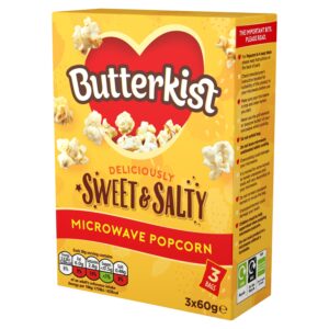 BUTTERKIST SWEET & SALTED MICROWAVE POPCORN 3X60G