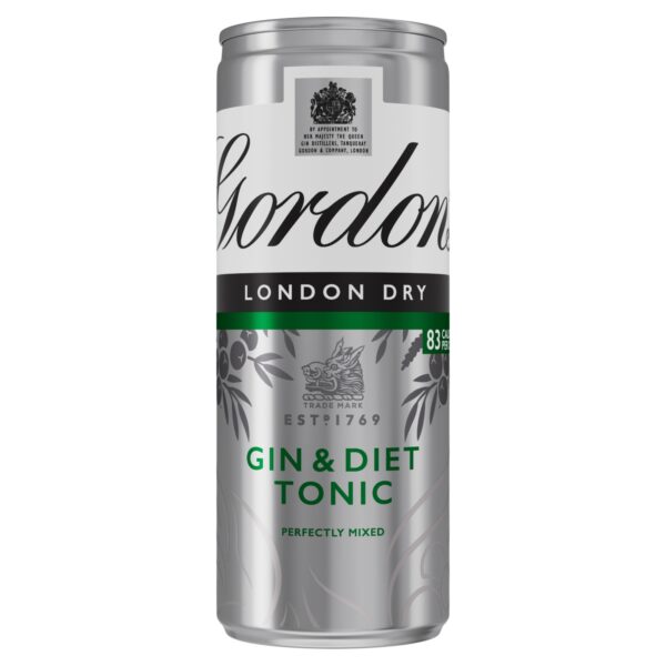 GORDONS & SCHWEPPES SLIMLINE TONIC 5% 250ML