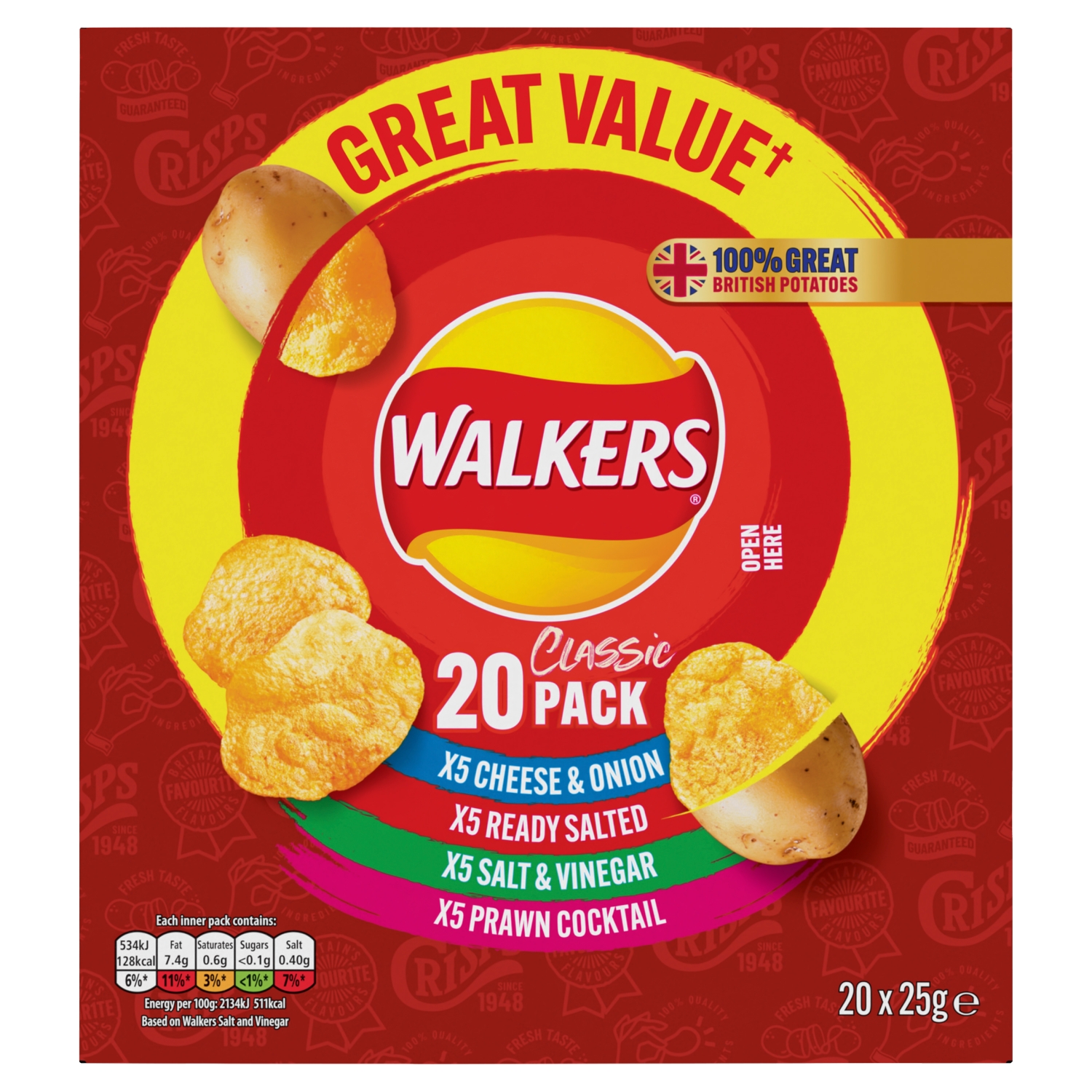 WALKERS VARIETY 20X25G - Image 1
