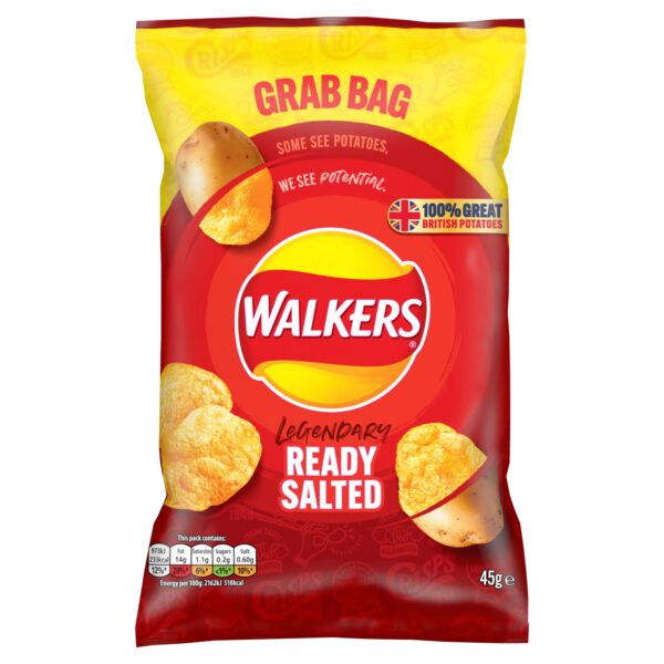 WALKERS READY SALTED 45G