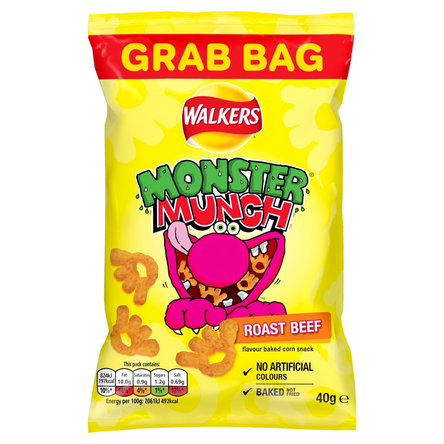 MONSTER MUNCH ROAST BEEF 40G - Image 1