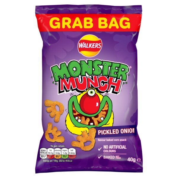 MONSTER MUNCH PICKLED ONION GRAB BAG 40G