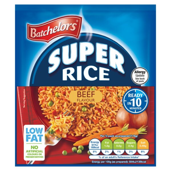 BATCHELORS SUPER RICE BEEF FLAVOUR 90G