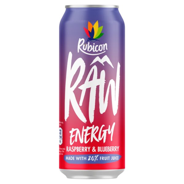 RUBICON RAW ENERGY RASPBERRY & BLUEBERRY 500ML
