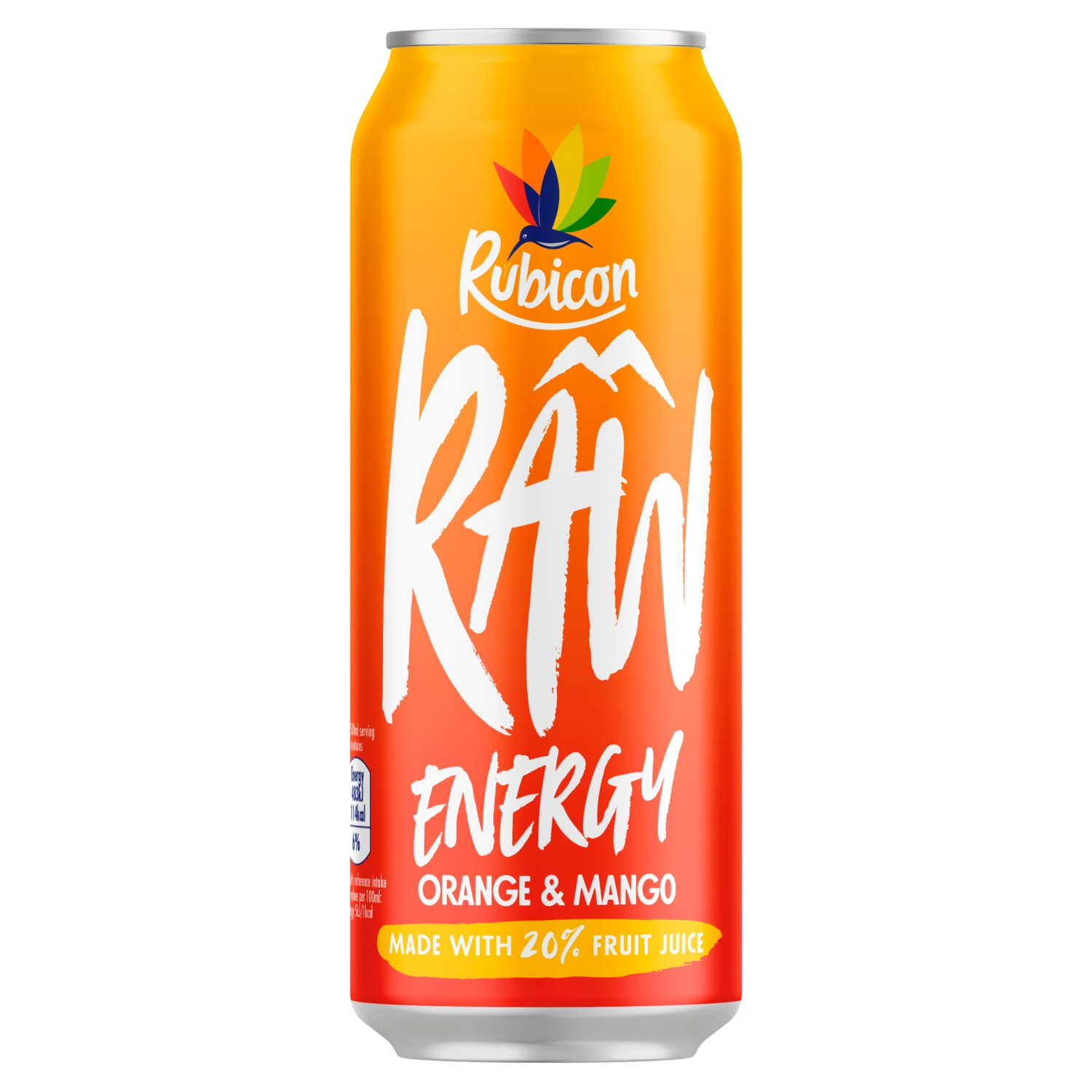 RUBICON RAW ENERGY ORANGE & MANGO 500ML - Image 1