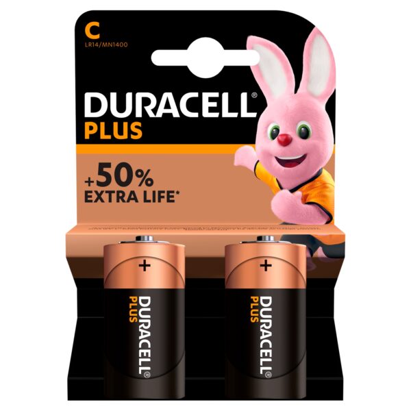 DURACELL PLUS POWER C 2PK
