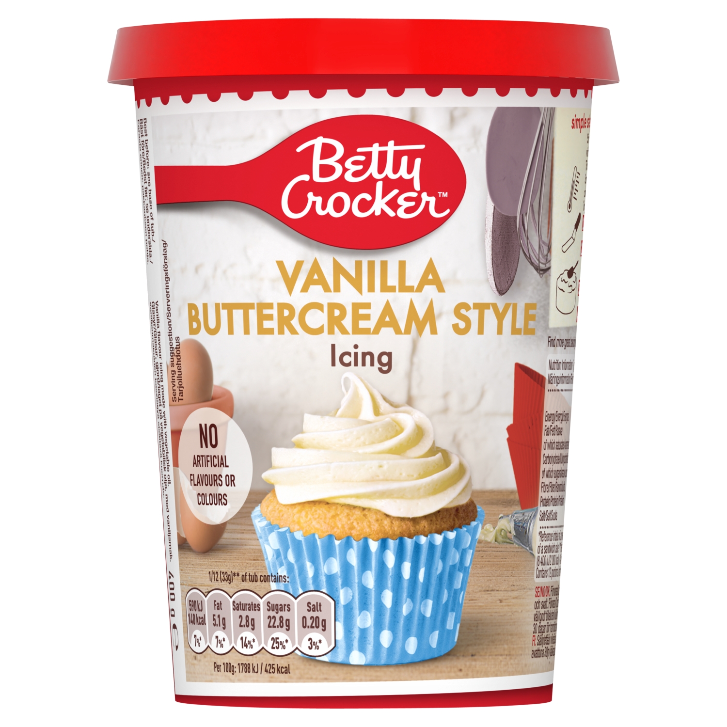 BETTY CROCKER VANILLA BUTTERCREAM ICING 400G - Image 1
