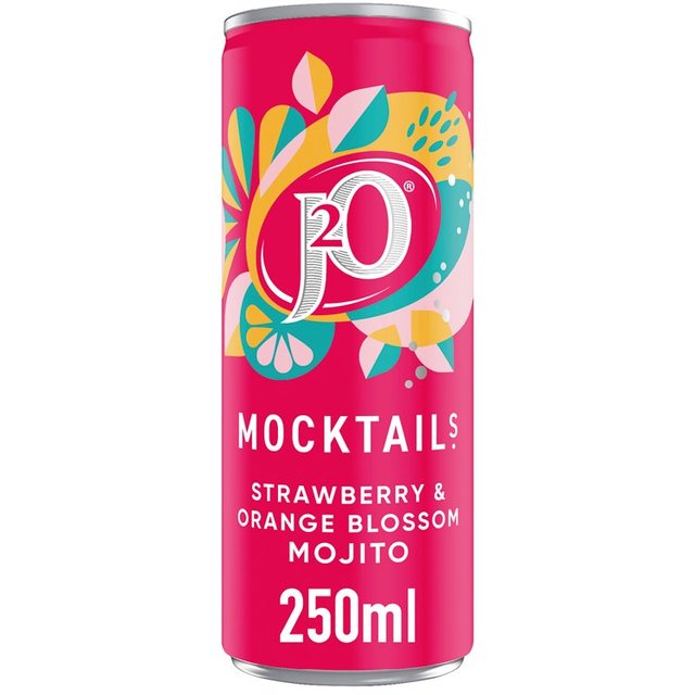J2O MOCKTAIL STRAWB & ORG BLOSSOM MOJITO 250ML - Image 1