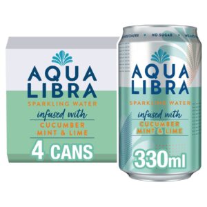 AQUA LIBRA SPARKLING CUCUMBER MINT & LIME 4X330ML