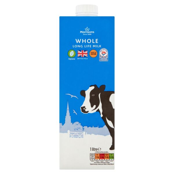 M BRITISH UHT WHOLE MILK 1L