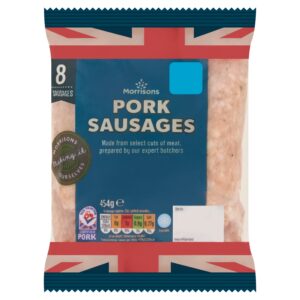 M BUTCHERS STYLE 8 THICK PORK SAUSAGES 454G