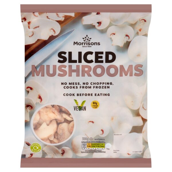 M READY PREPARED SLICED MUSHROOMS 500G