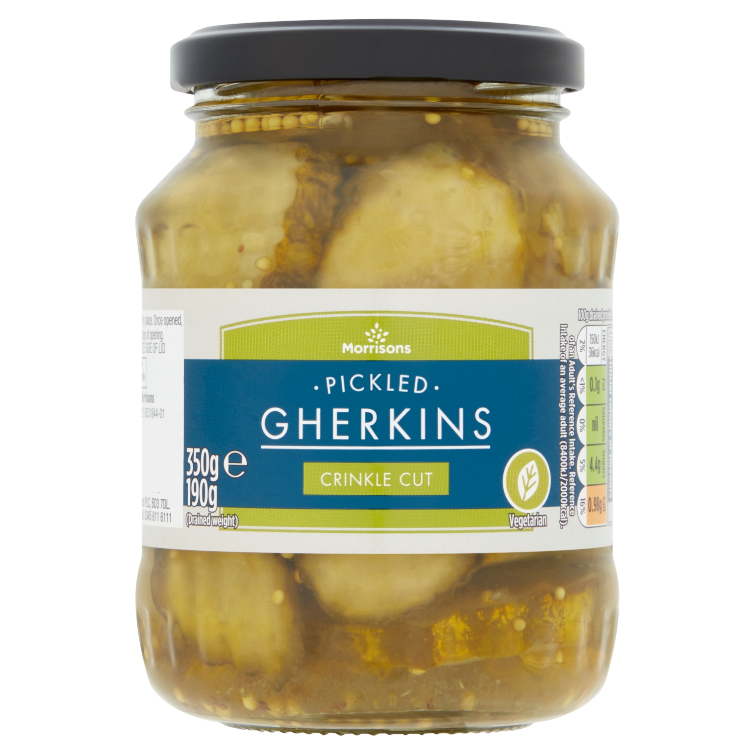 M CRINKLE CUT GHERKINS 350G - Image 1