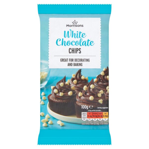 M WHITE CHOCOLATE CHIPS 100G