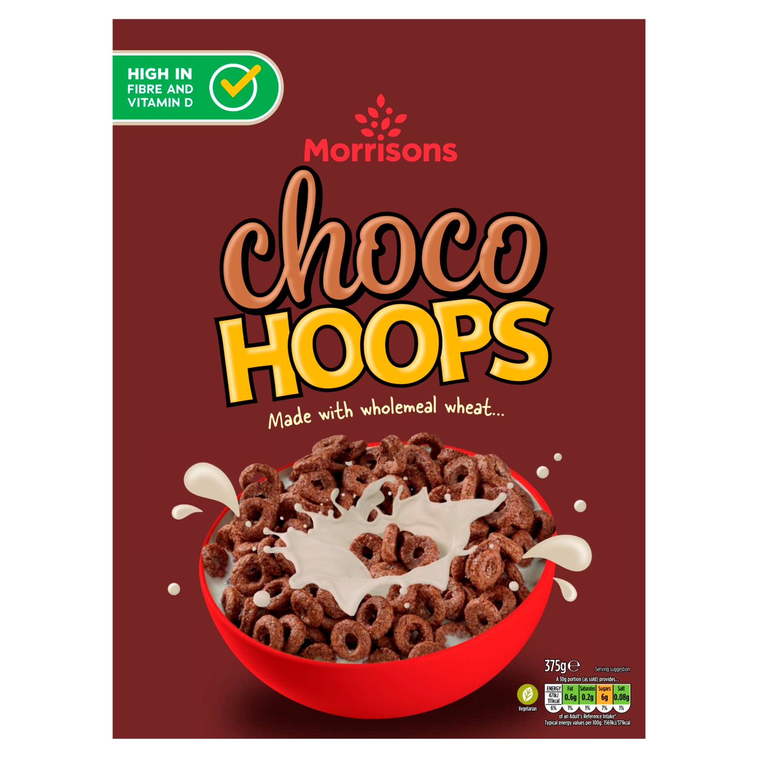 M CHOCO HOOPS 375G - Image 1
