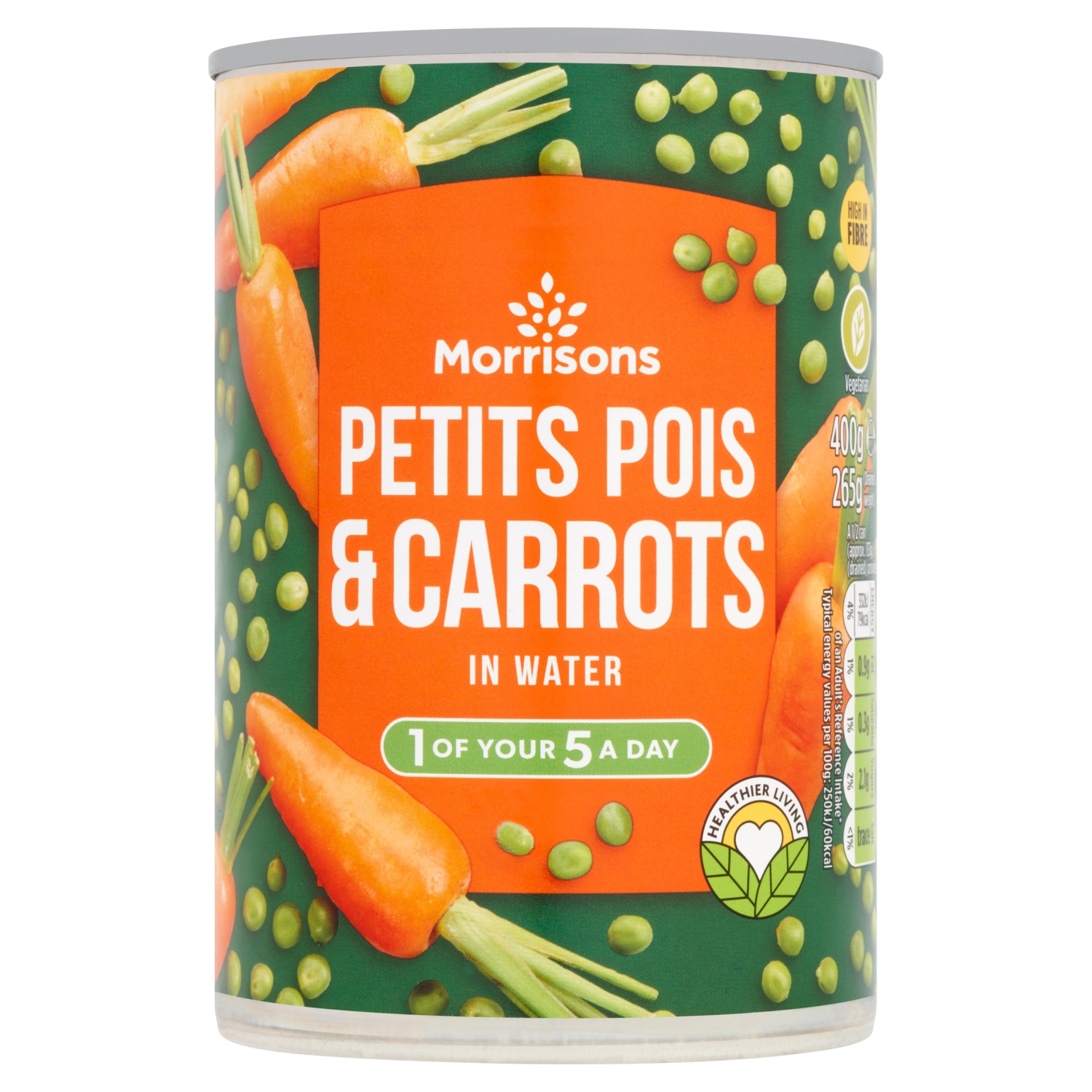 M PETITS POIS & CARROT IN WATER 400G - Image 1
