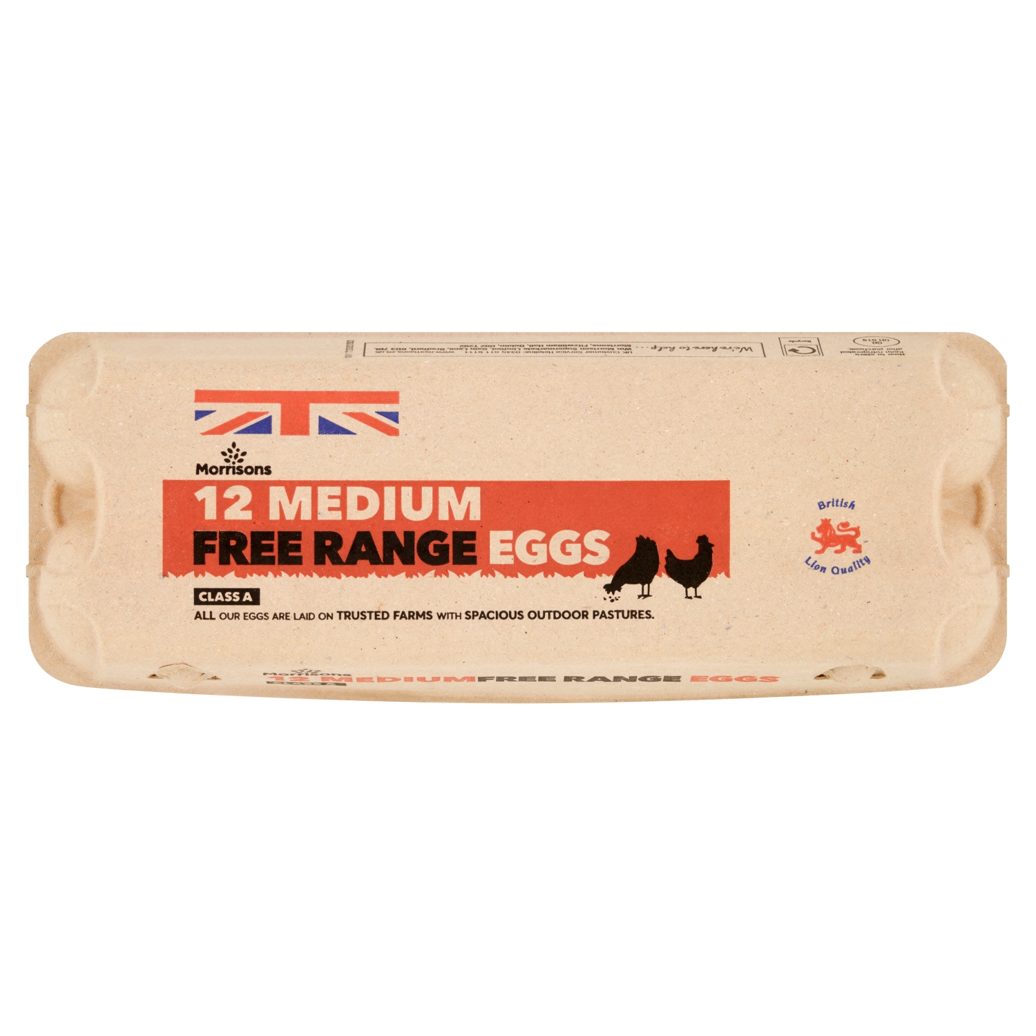 M MEDIUM FREE RANGE EGGS 12PK - Image 1