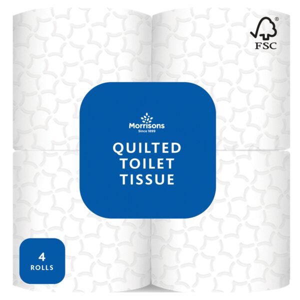 M EVEN SOFTER QUILTED COMFORT TOILET TISSUE 4 PACK