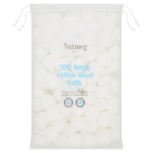 NUTMEG COTTON WOOL BALLS 100PK