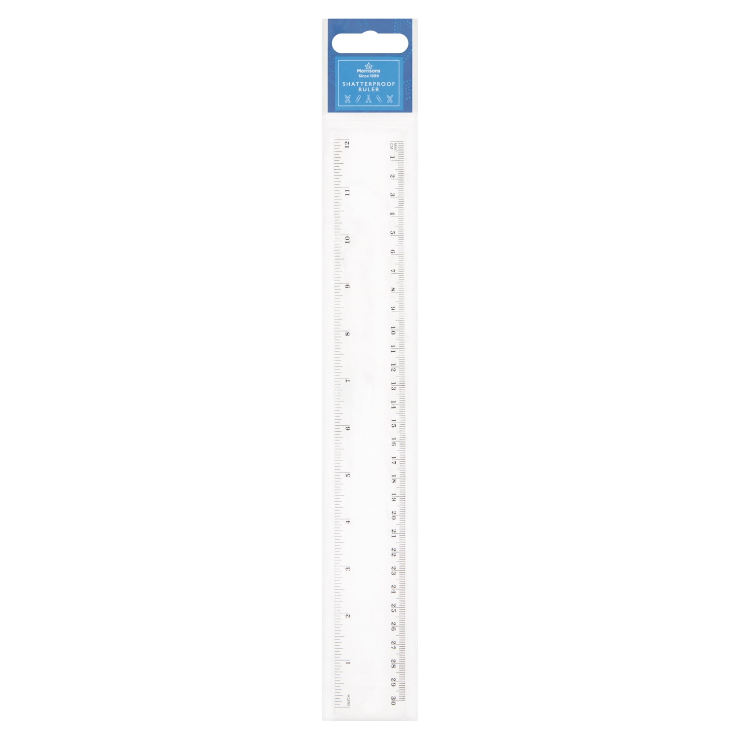 M 30CM SHATTERPROOF RULER - Image 1