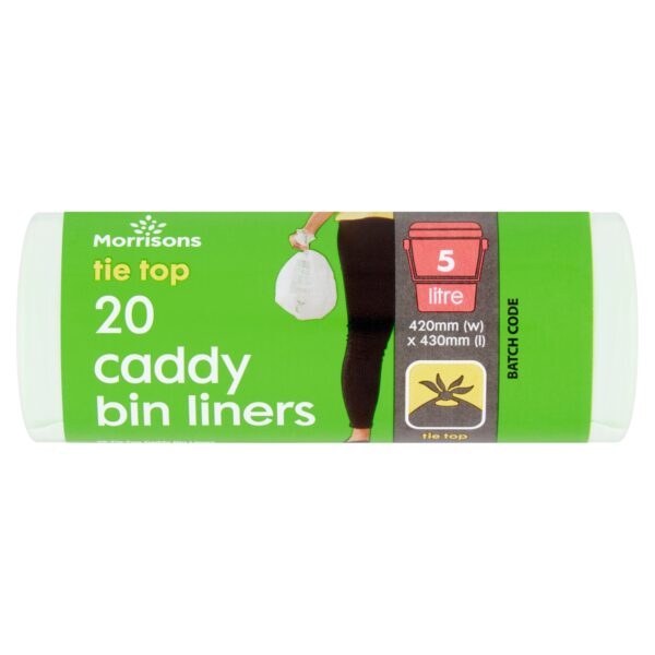 M 20 TIE TOP SMALL FOOD WASTE LINERS 5L