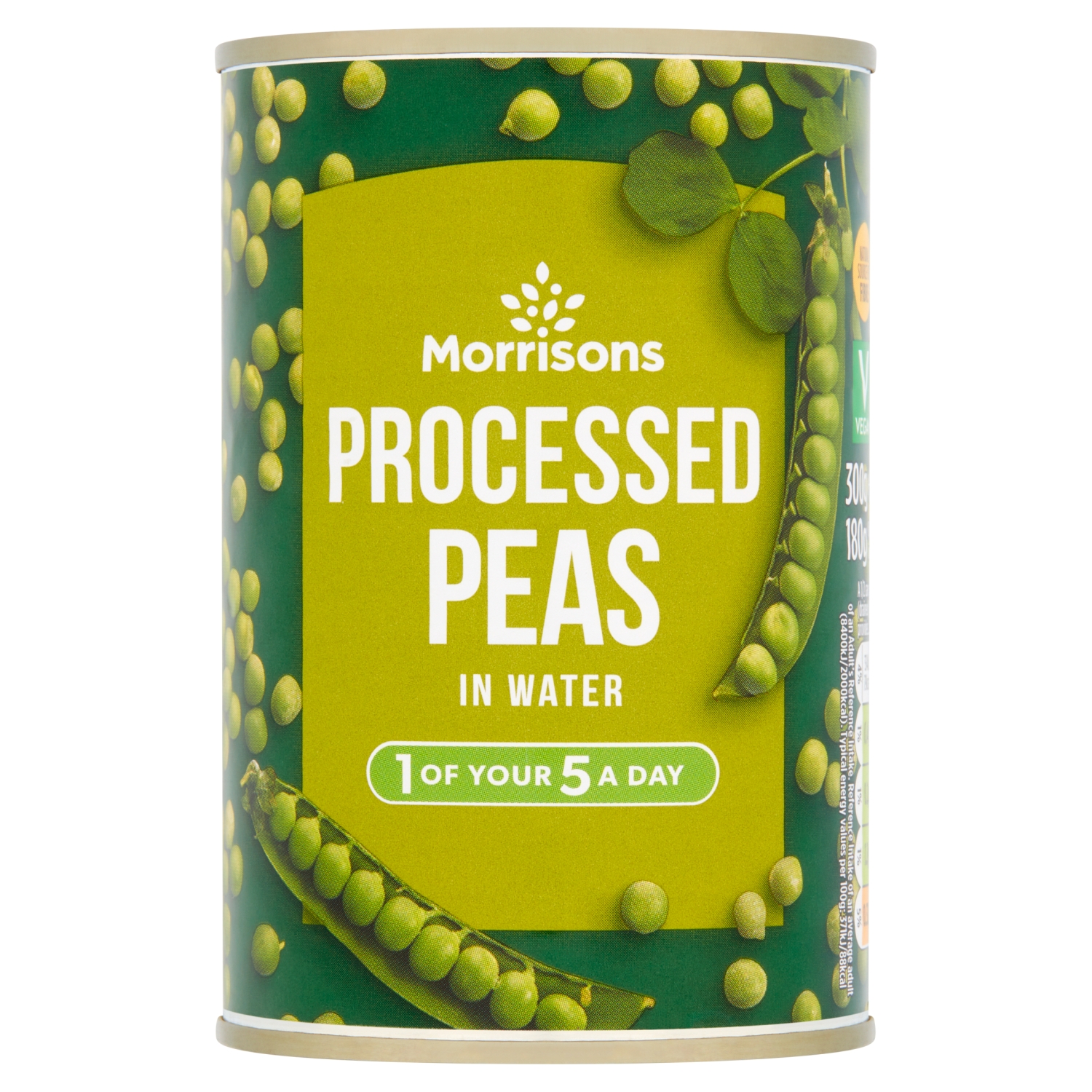 M SMALL PROCESSED PEAS IN WATER 300G - Image 1