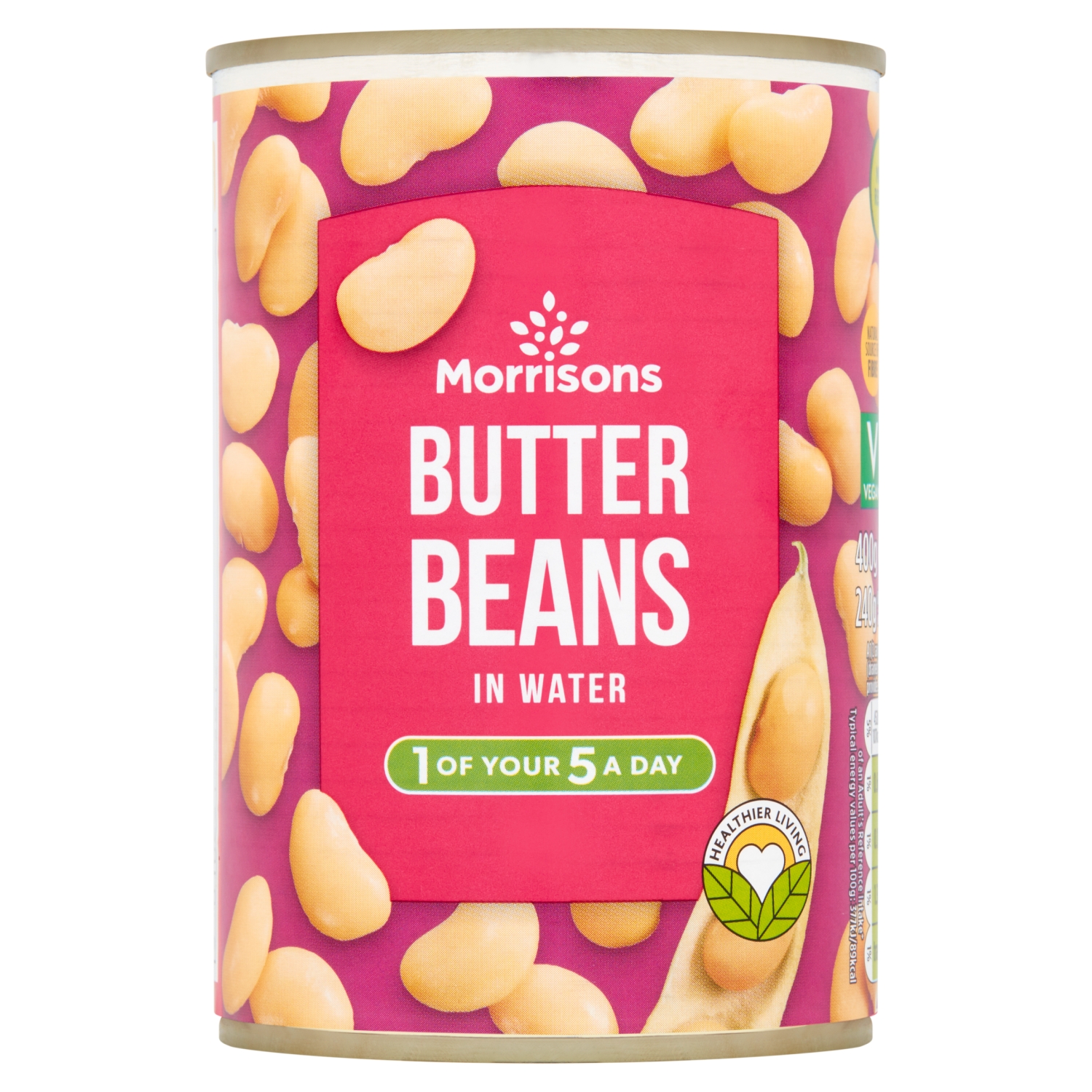 M BUTTER BEANS IN WATER 400G - Image 1