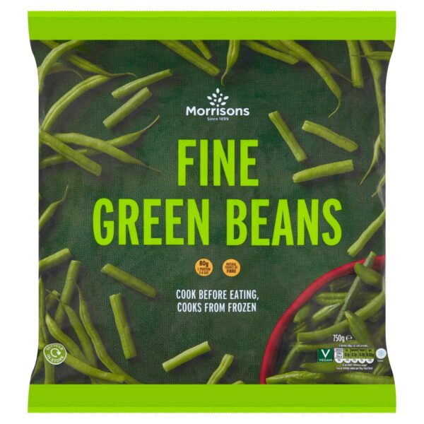 M FINE WHOLE GREEN BEANS 750G