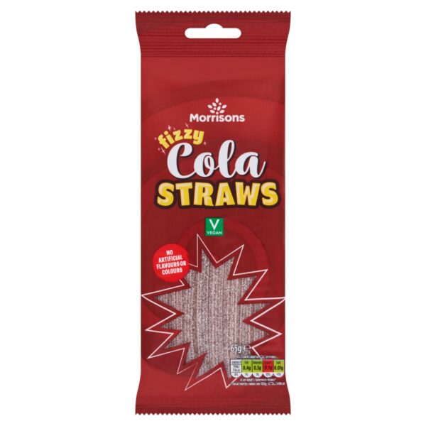 M FIZZY COLA STRAWS 65G