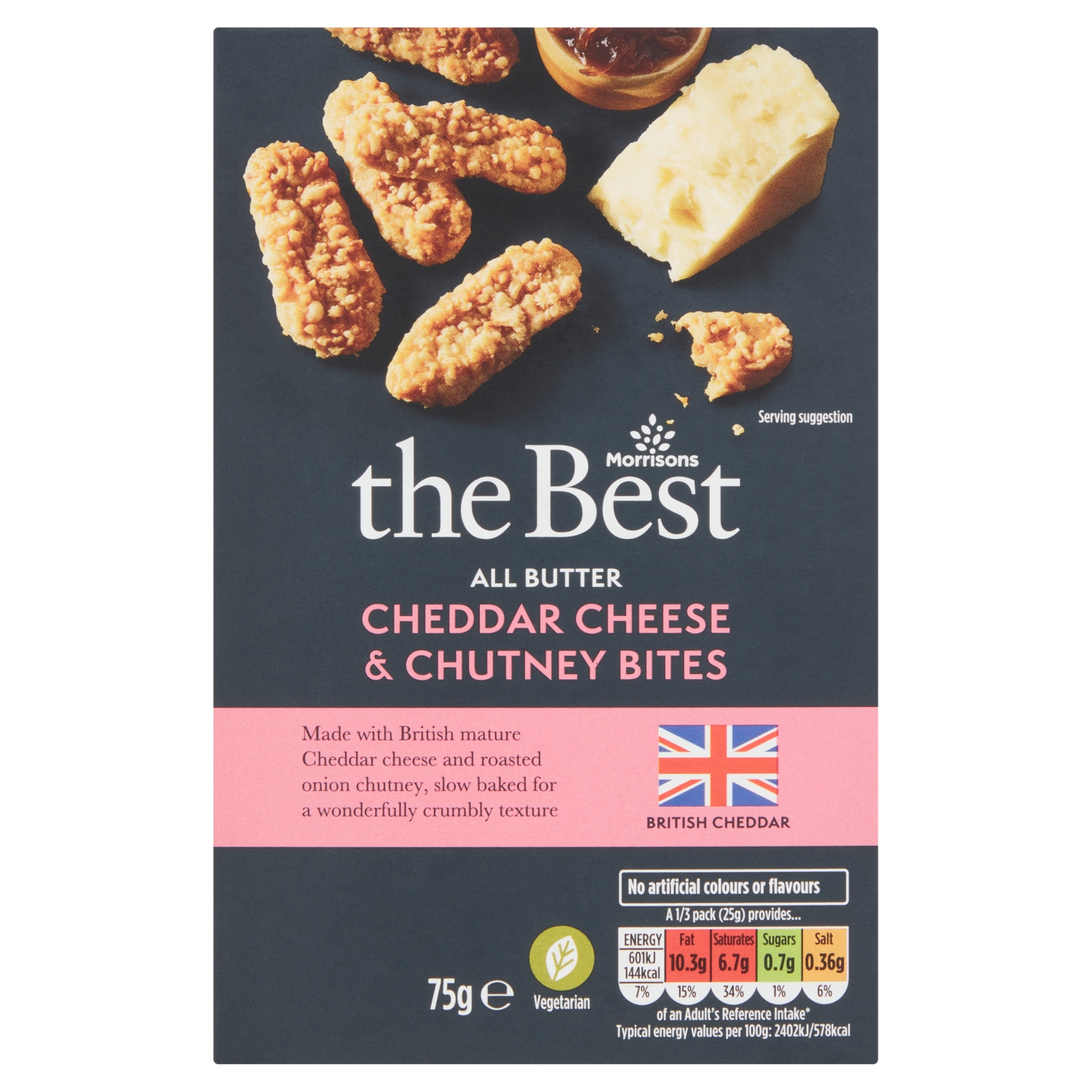 M BEST ALL BUTTER CHEESE & CHUTNEY BISCUITS 75G - Image 1