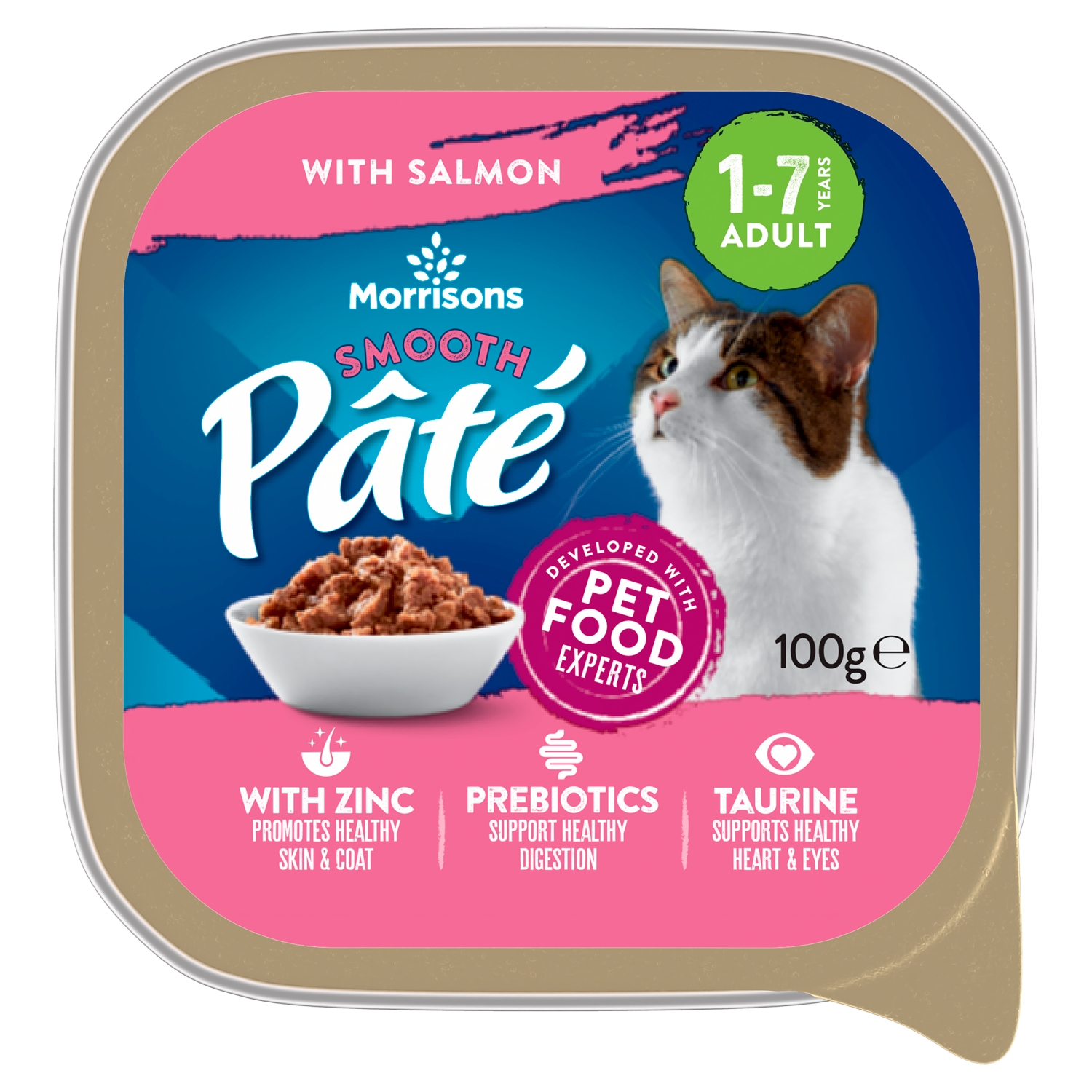 M CAT FOOD SALMON PATE 100G - Image 1