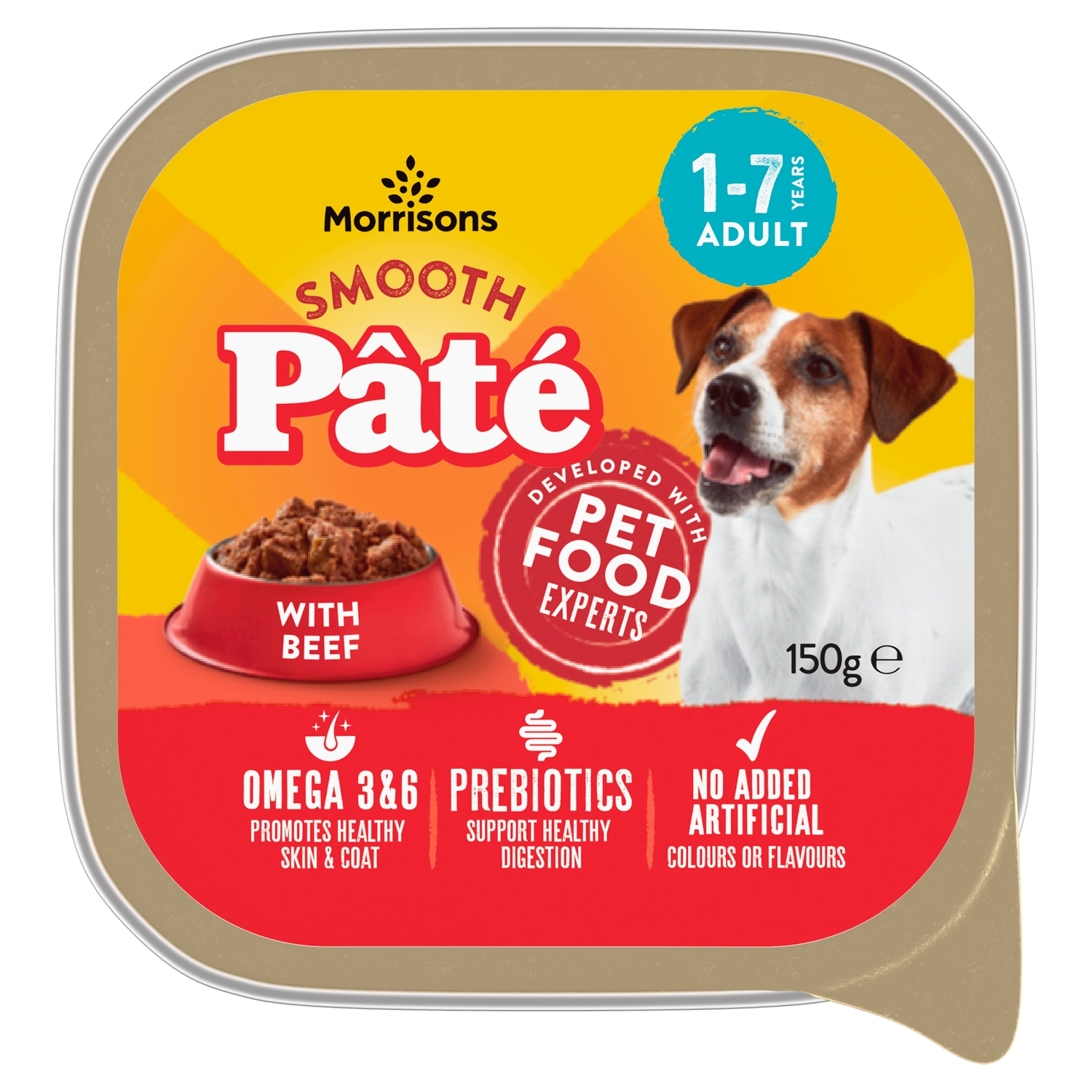 M DOG FOOD BEEF PATE 150G - Image 1