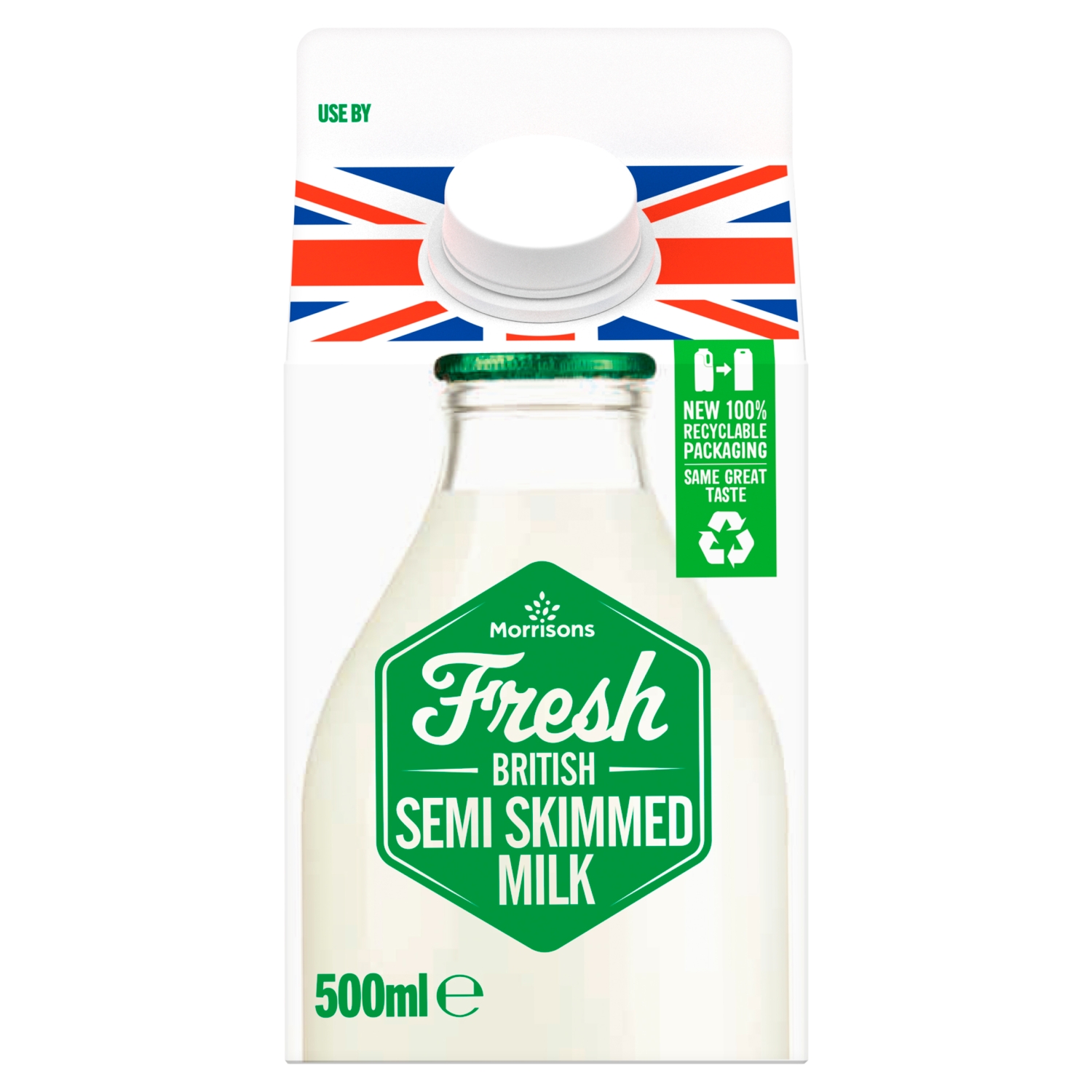 M FRESH SEMI-SKIMMED MILK 500ML - Image 1