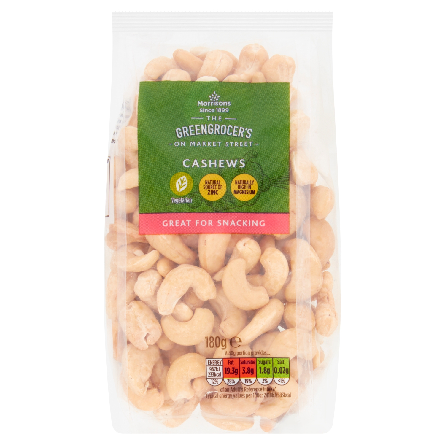 M CASHEWS 180G - Image 1