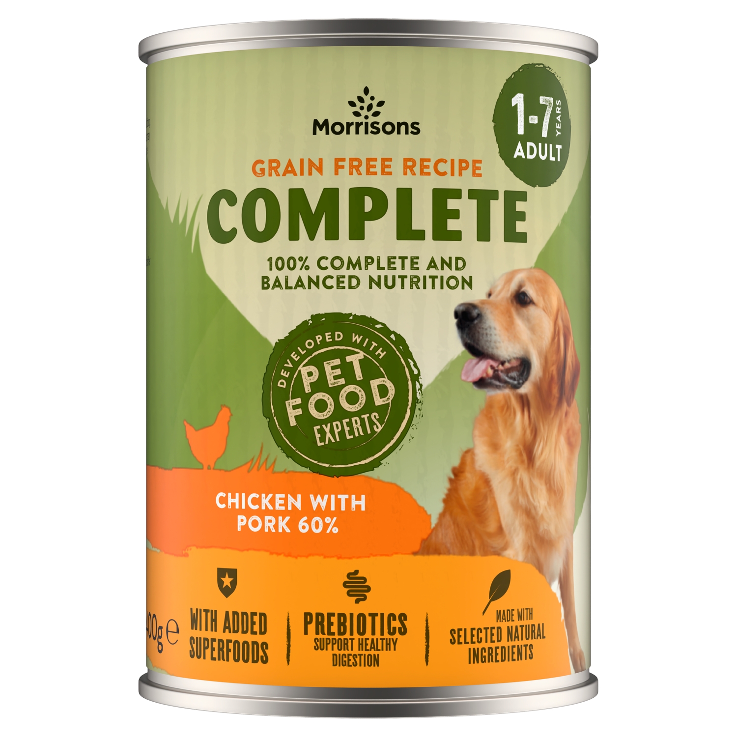 M ADULT DOG GRAIN FREE RECIPE PATE 50 CHICKEN 400G - Image 1