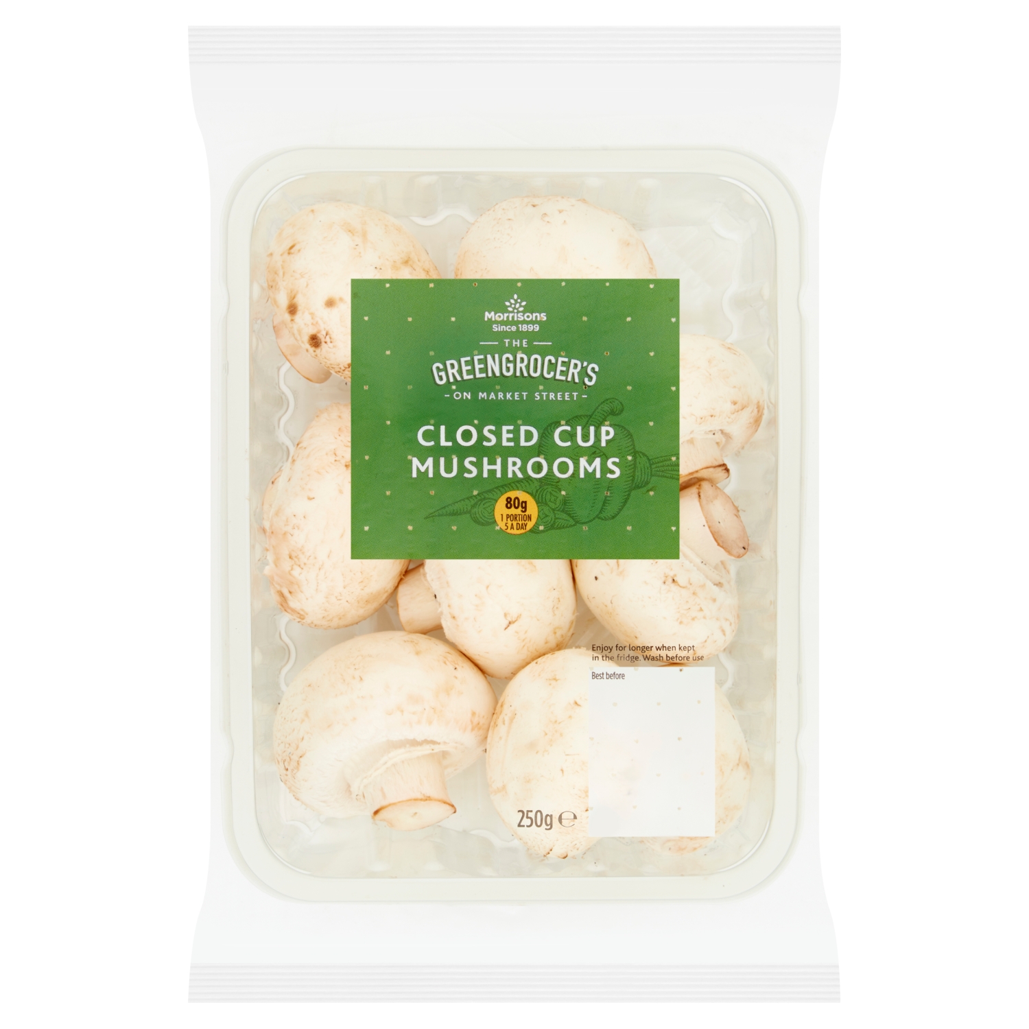 M CLOSED CUP MUSHROOMS 250G - Image 1