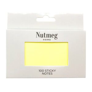 Training Materials NUTMEG YELLOW 100 SHEET STICKY NOTES 76X127MM